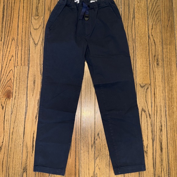 Macchia J. Navy Japan Pants Elastic Waist Size 33 Cuffed Pockets Comfort 28.5